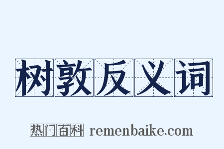 树敦反义词是什么意思的图片